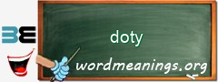WordMeaning blackboard for doty